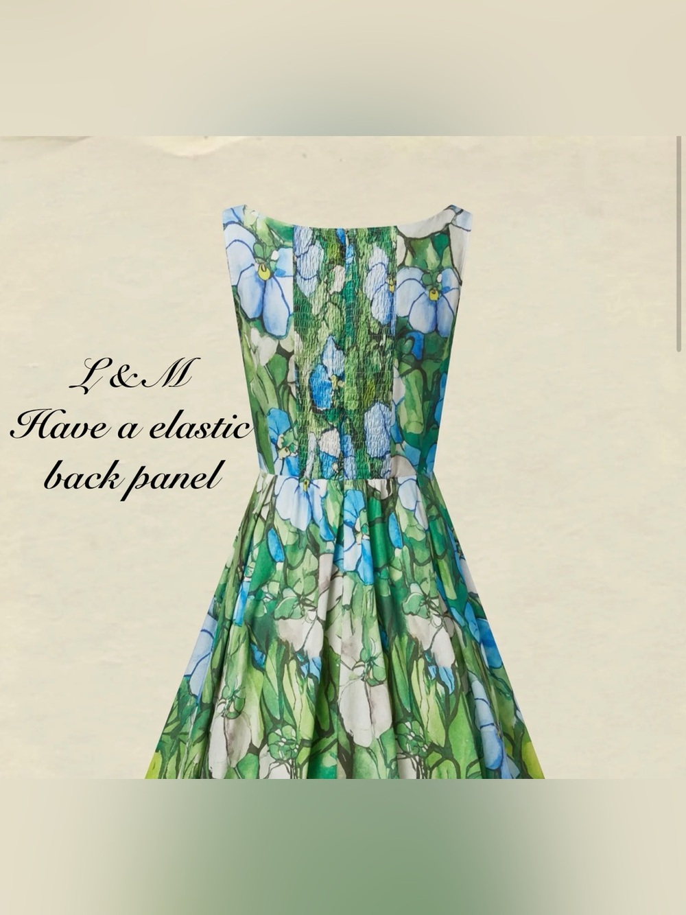 Stained Glass Floral Pattern Elegant Dress #102 - Picture 5 of 8